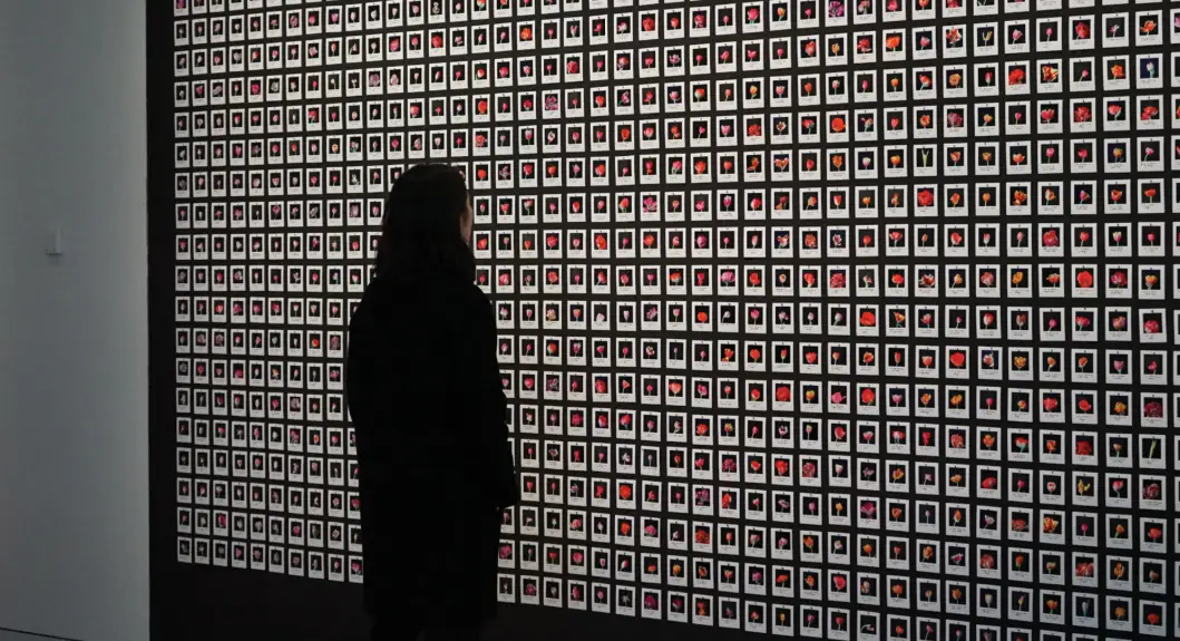 Anna Ridler, Myriad (Tulips) [Miríada (Tulipanes)], 2018. Cortesía de la artista y Galerie Nagel Draxler, Berlín/Colonia. Fotografía de Emily Grundon.