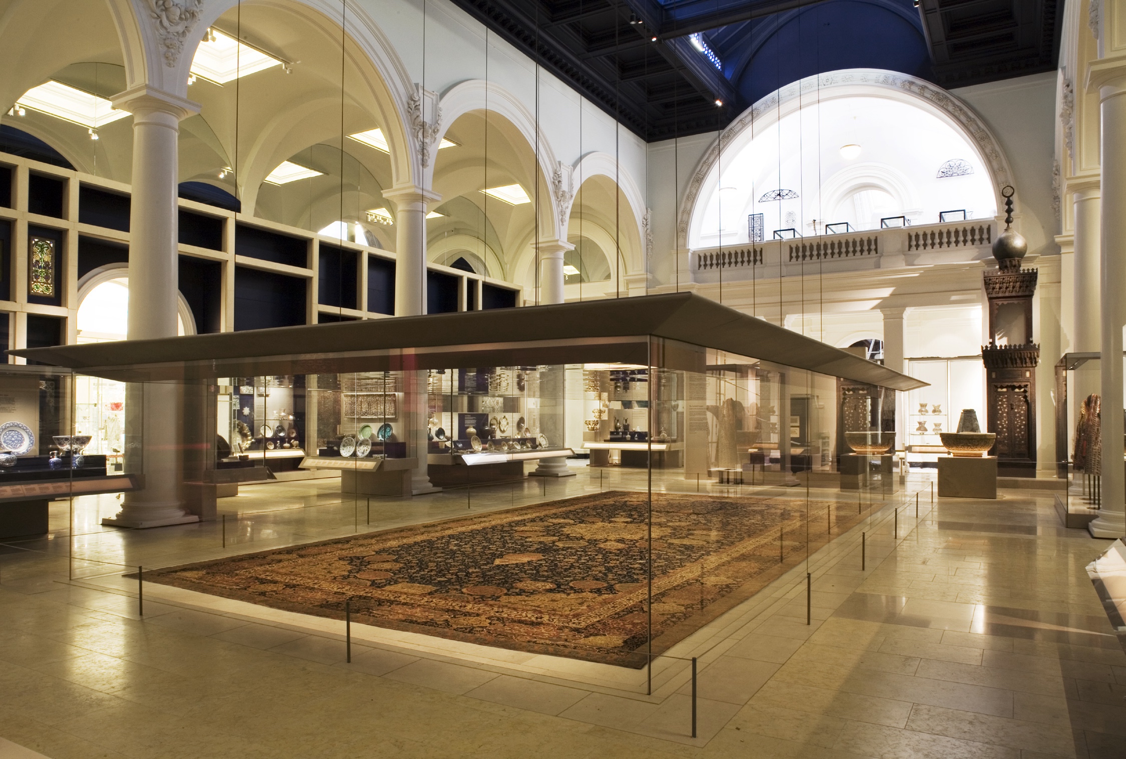 La alfombra de Ardabil en la Galería Jameel de Arte Islámico.